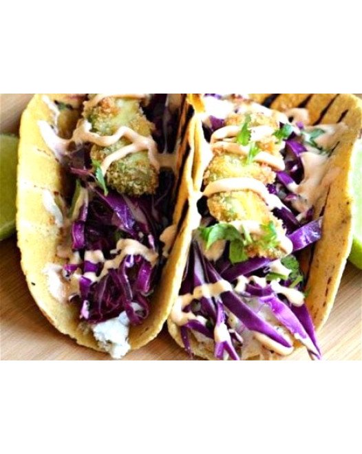 Crispy fried avocado Tacos